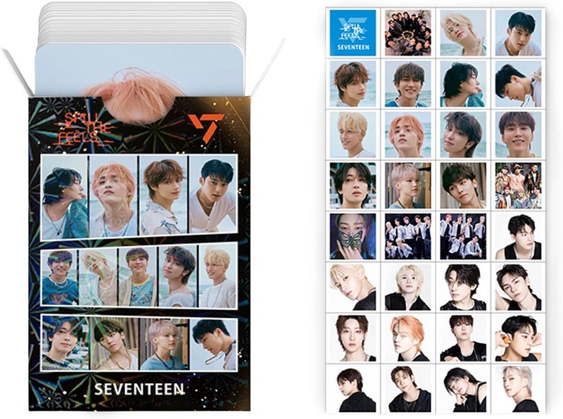 KPOPBP Seventeen Spill The Feels Album Photocards 60 PCS KPOP Lomo Cards Set 32 PCS Stickers Seventeen Photo Cards Merch gift for Boys and Girls - Image 3